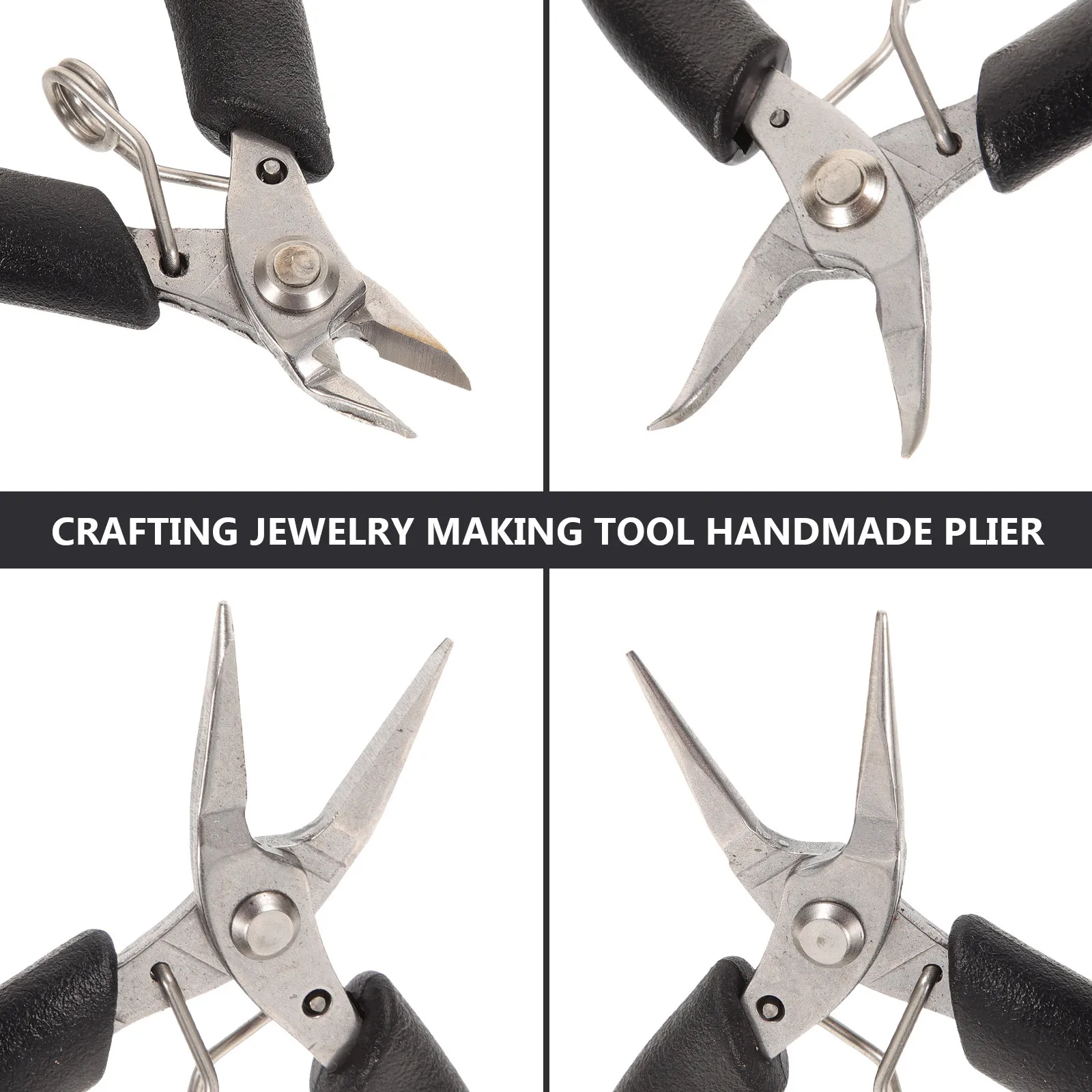 4Pcs Jewelry Making Pliers Kit for DIY Crafting – Strong Wear-Resistant Hand Tools with Smooth Jaw Design