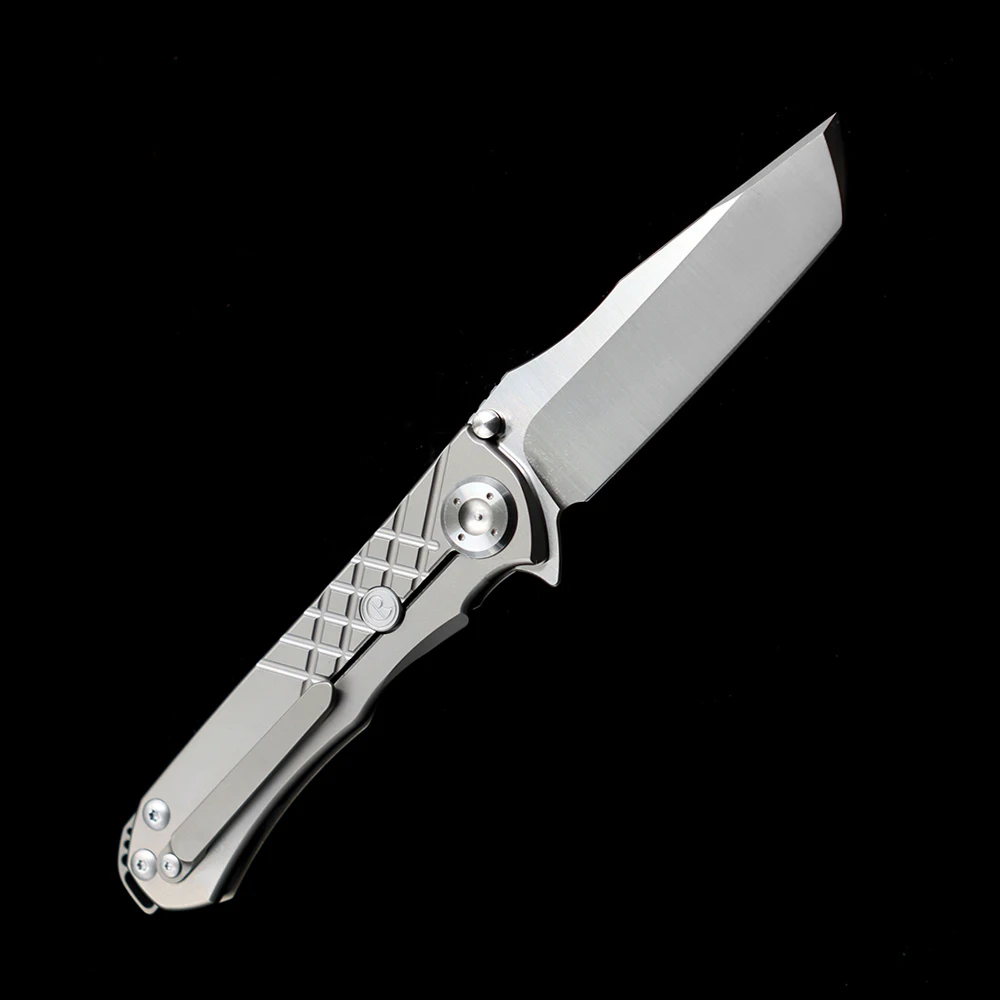 Cuchillo plegable con mango de titanio Chris Reeve Umnumzaan 100% N690