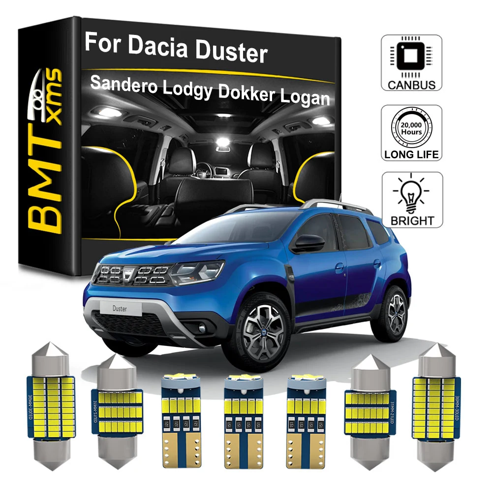 

BMTxms Car LED Interior Light Canbus For Dacia Duster Sandero Lodgy Dokker Logan 2010 2011 2012 2015 2016 2017 2018 2019 2020 20