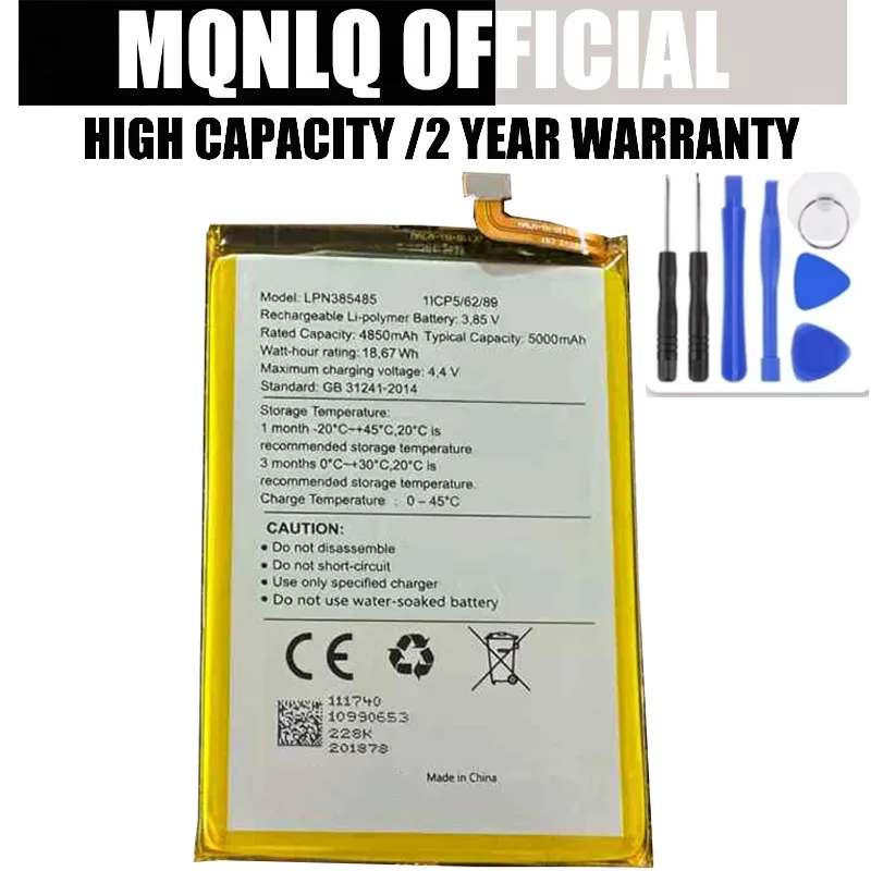 

Brand New Hisense LPN385485 Replacement Mobile Phone Battery 3.85V 4850mAh 18.67Wh Battery Bateria + Free Tools