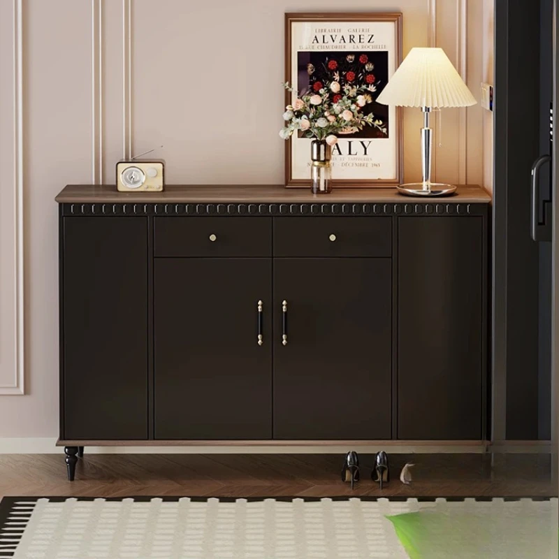 yjq  entrance cabinet shoe cabinet integrated door large capacity multi-layer large American living room partition cabinet