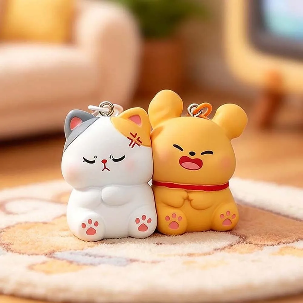 Resin Magnetic Key Chain Lightweight Durable Matching Key Rings Fine Workmanship Vibrant Color Couple Bag Charm Close Besties