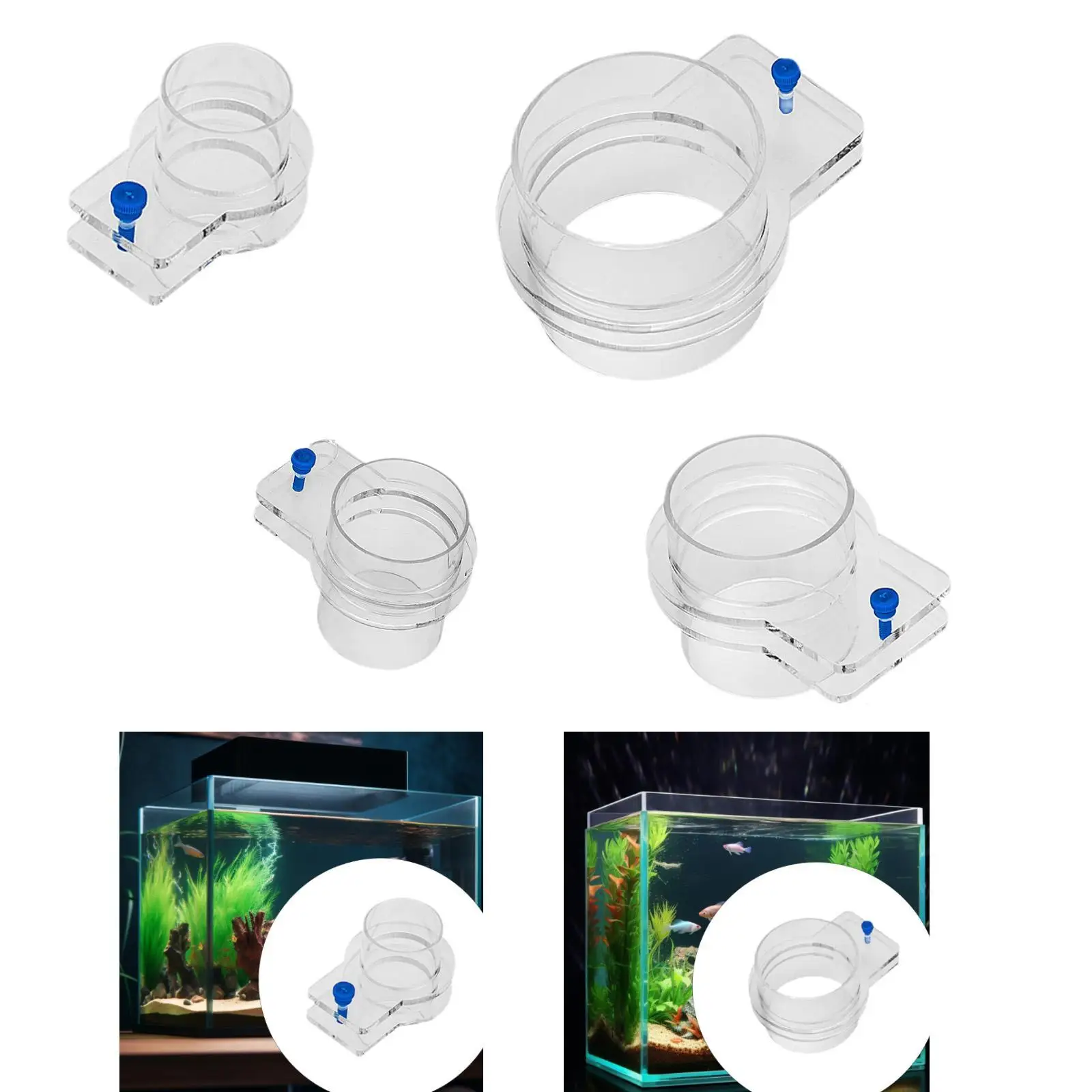 Fish Feeder, Clear Fish Feeding Ring Food Feeder, Prevent Fish Food from Spreading for Fish Tank, Aquarium