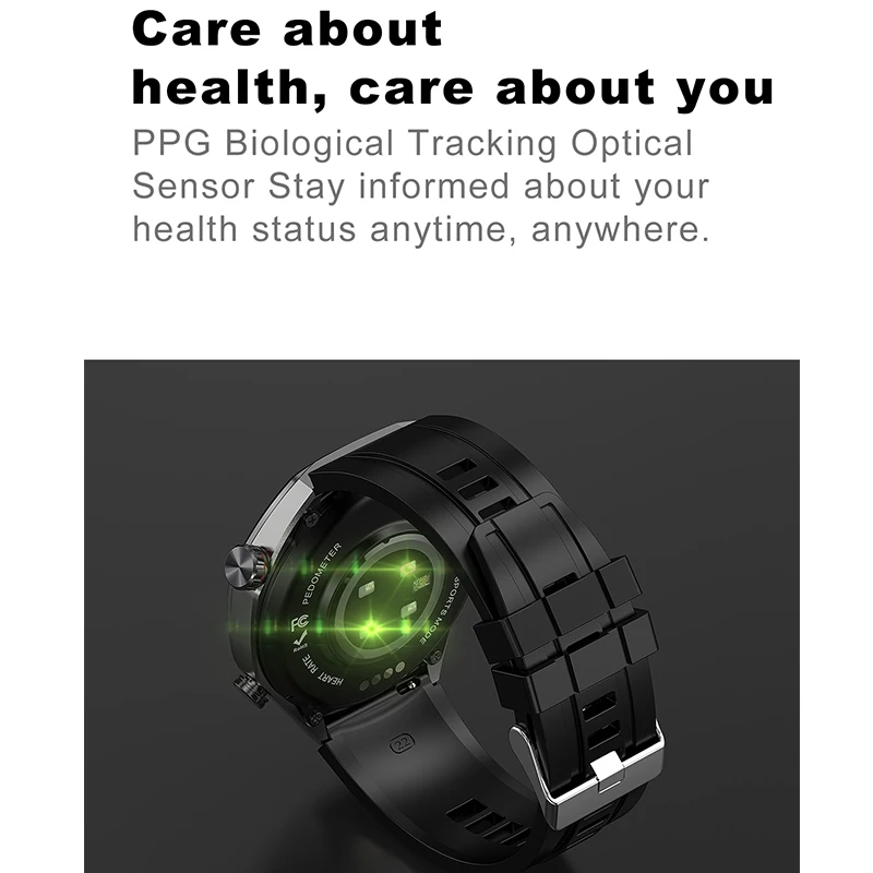 GEJIANS neueste Herren 5.1 Bluetooth-Anruf-Smartwatch, IP67 wasserdichte, ultralange Standby-Business-Smart-Anrufuhr