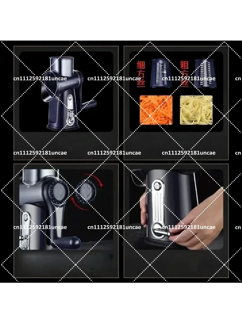 Manual Vegetable Slicer & Rotary Cheese Grater – Heavy Duty Food Chopper, Shredder, and Meat Grinder for Your Kitchen