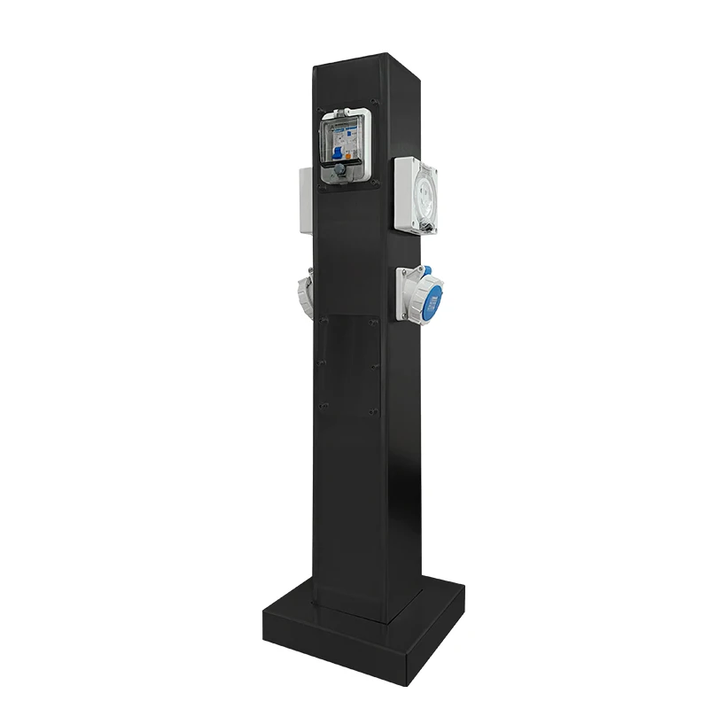 Utility column integrated water and, with weatherproof socket, 304 stainless steel for villa landscaping