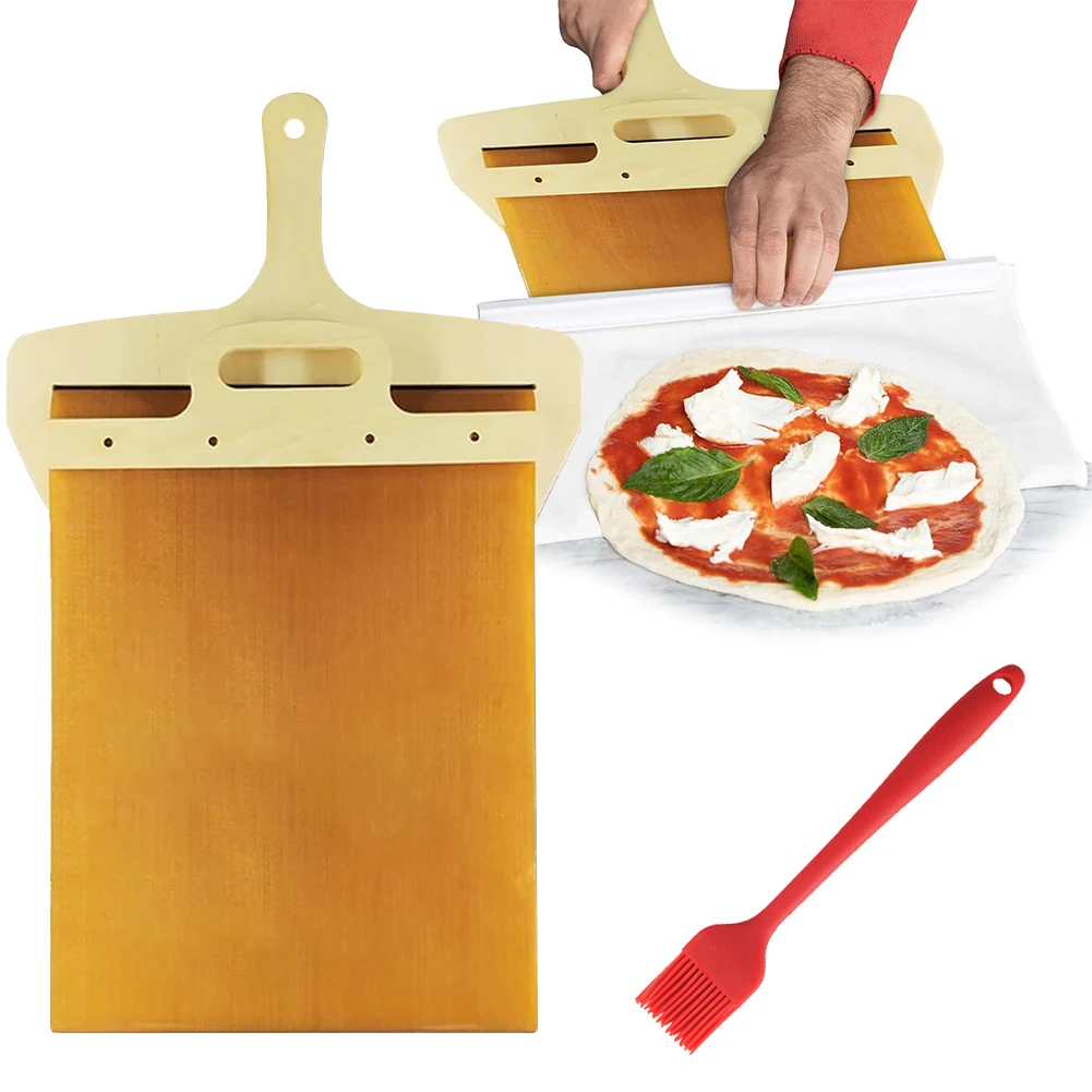 Sliding Pizza Shovel Dough Tray Pizza Board Paddle for Home Kitchen Oven Baking Non-Stick Pizza Spatula Cake Dessert Glide Plate