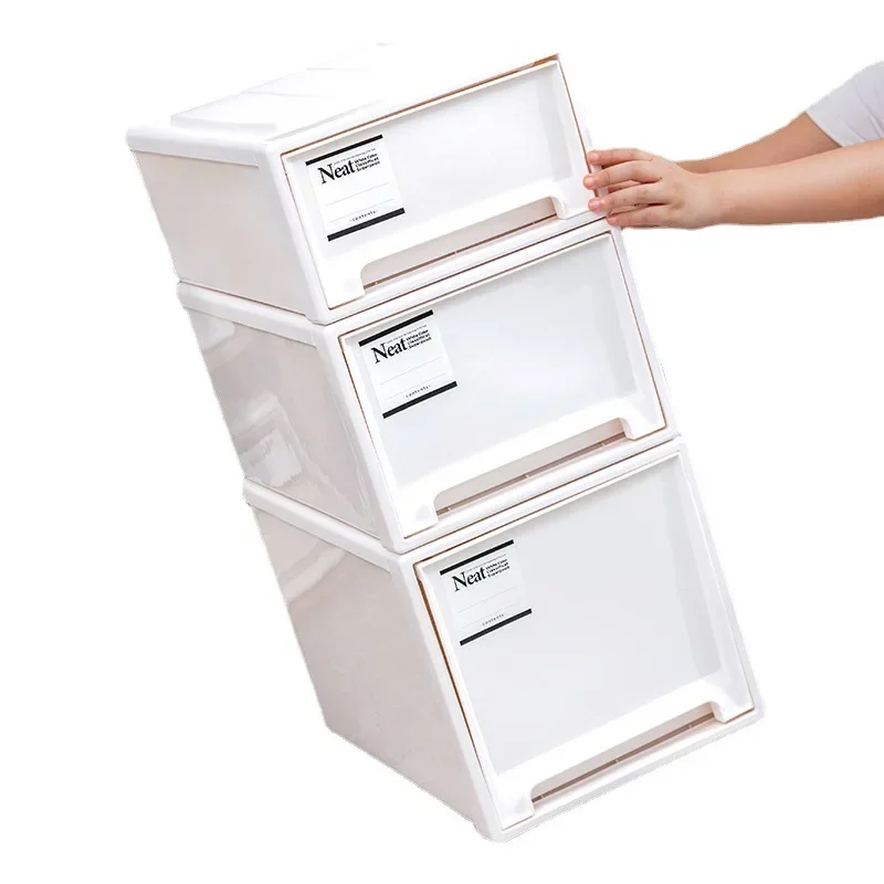 

Clothes Storage Drawer Household Wardrobe Drawer Type King Size Transparent Plastic Storage Box Organizing