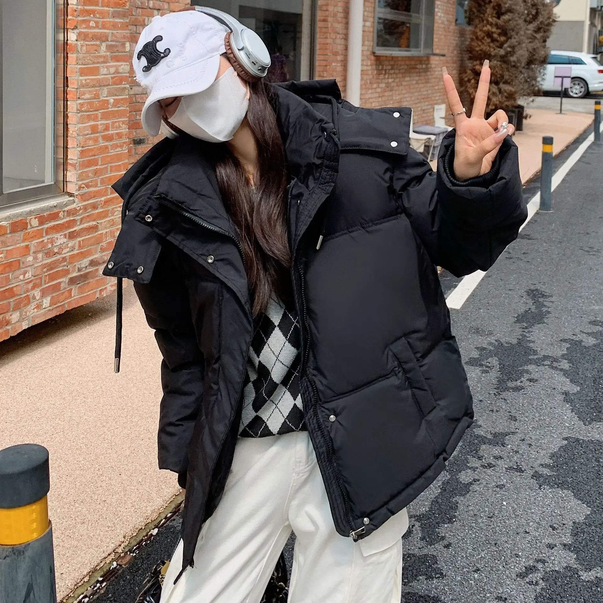 Hooded Winter Parkas Jackets Women Korean Thicken Down Cotton Coats Casual Warm Chaquetas New Loose Snow Wear Fluffy Abrigos