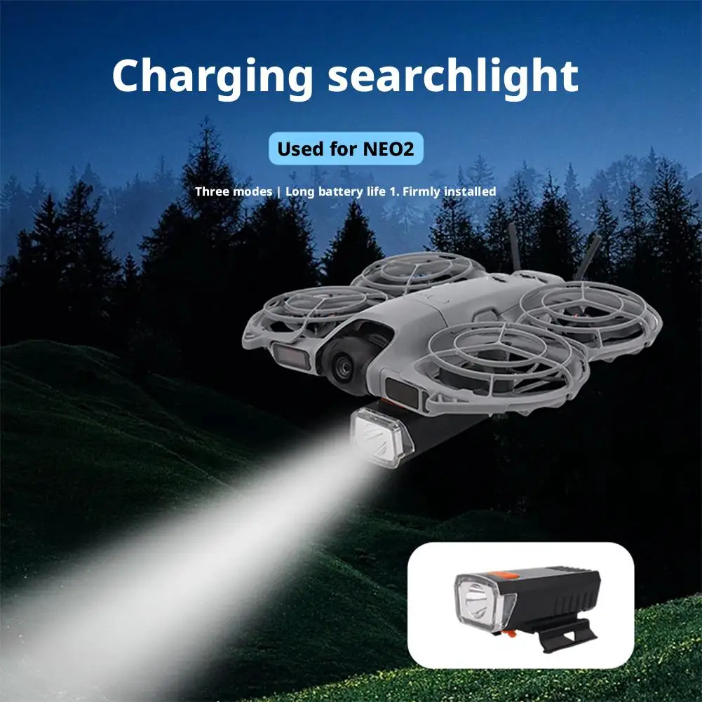 Under-Mounted Searchlight For DJI NEO 2 Drone Rechargeable Night Flight LED Light Anti-Collision & Illumination Accessory