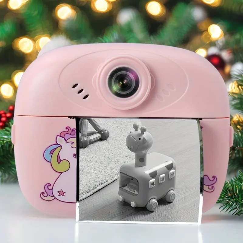 Children Instant Print Camera Thermal Printer Video Recorder Portable Smart Digital Dual Lens Selfie Camera Kids Birthday Gift