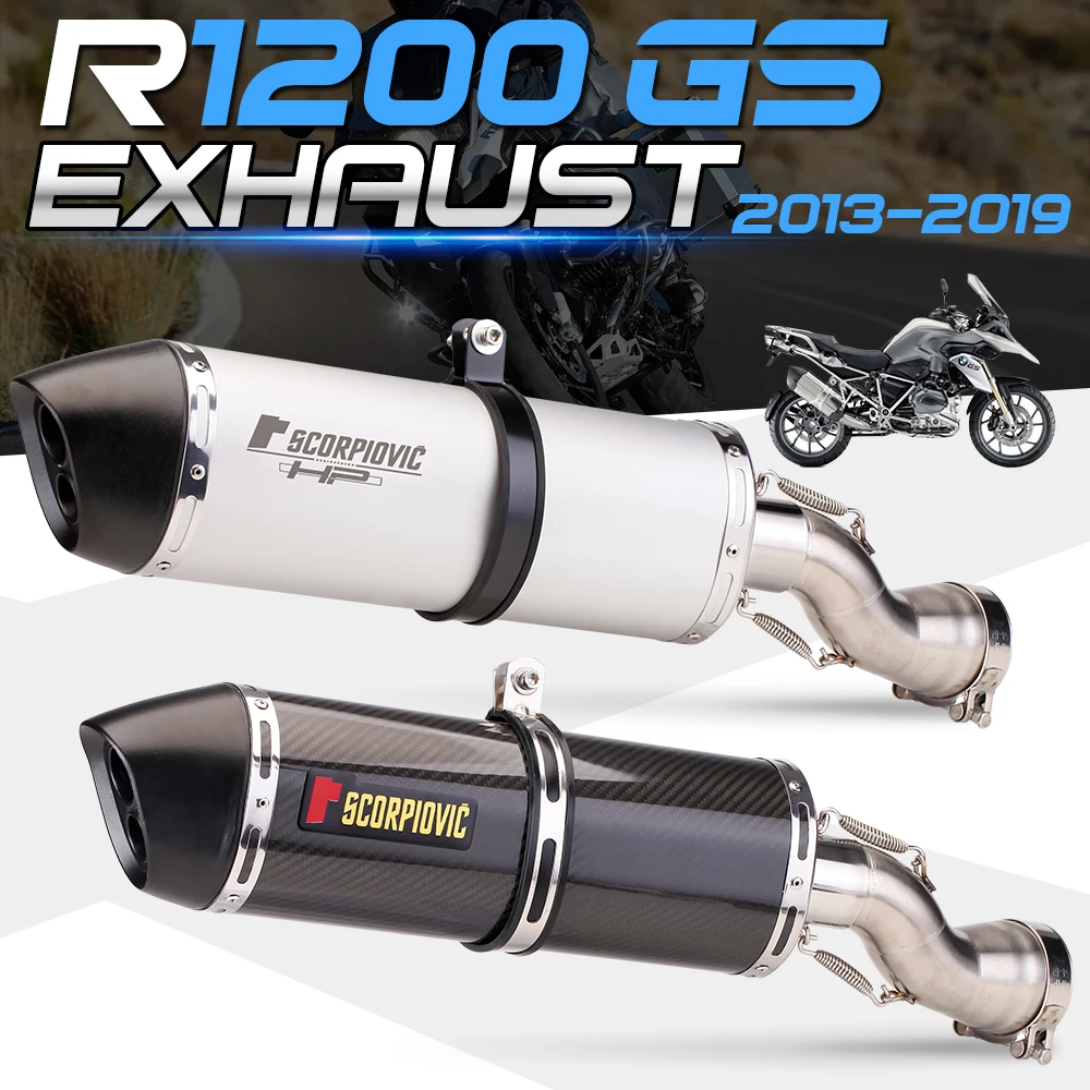For R1200GS Adventure R1200GSA 2013 2014 2015 2016 2017 2018 2019 Exhaust Middle Link Pipe Tube Slip-on
