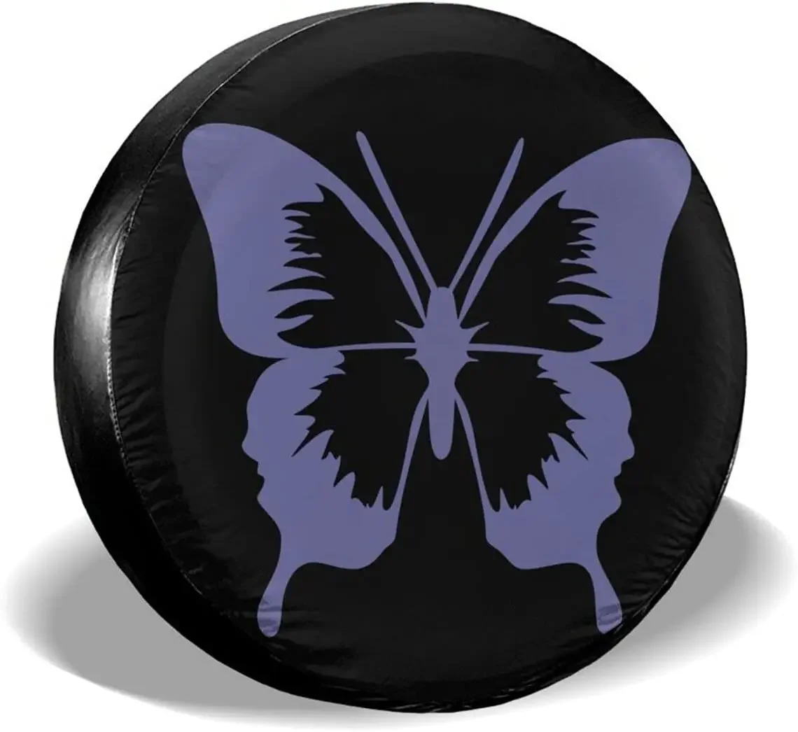 

Delumie Small Butterfly Polyester rv Spare tire Covers Bling car Accessories for Women Universal Fit for Trailer Rv SUV Tru