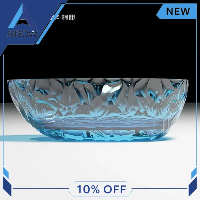 for Resin Freestanding Bathtub Large Oval Transparent Crystal Solid Surface Soaking Tub Modern Bathroom Home Spa Luxury Bath