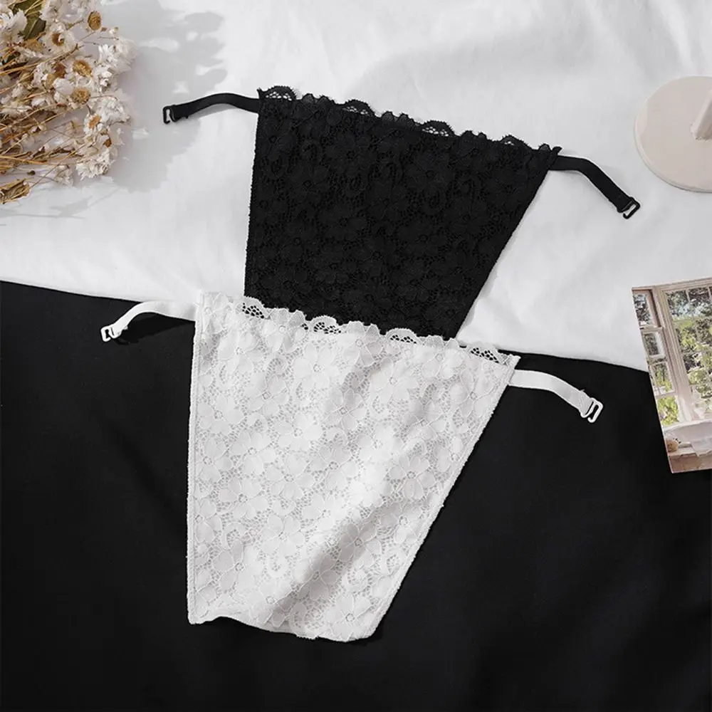 

Thin Double Layer Anti-Glare Tube Top Lace Invisible Chest Cover Chest Cover Up for Dresses Overlay Tube Top Lady