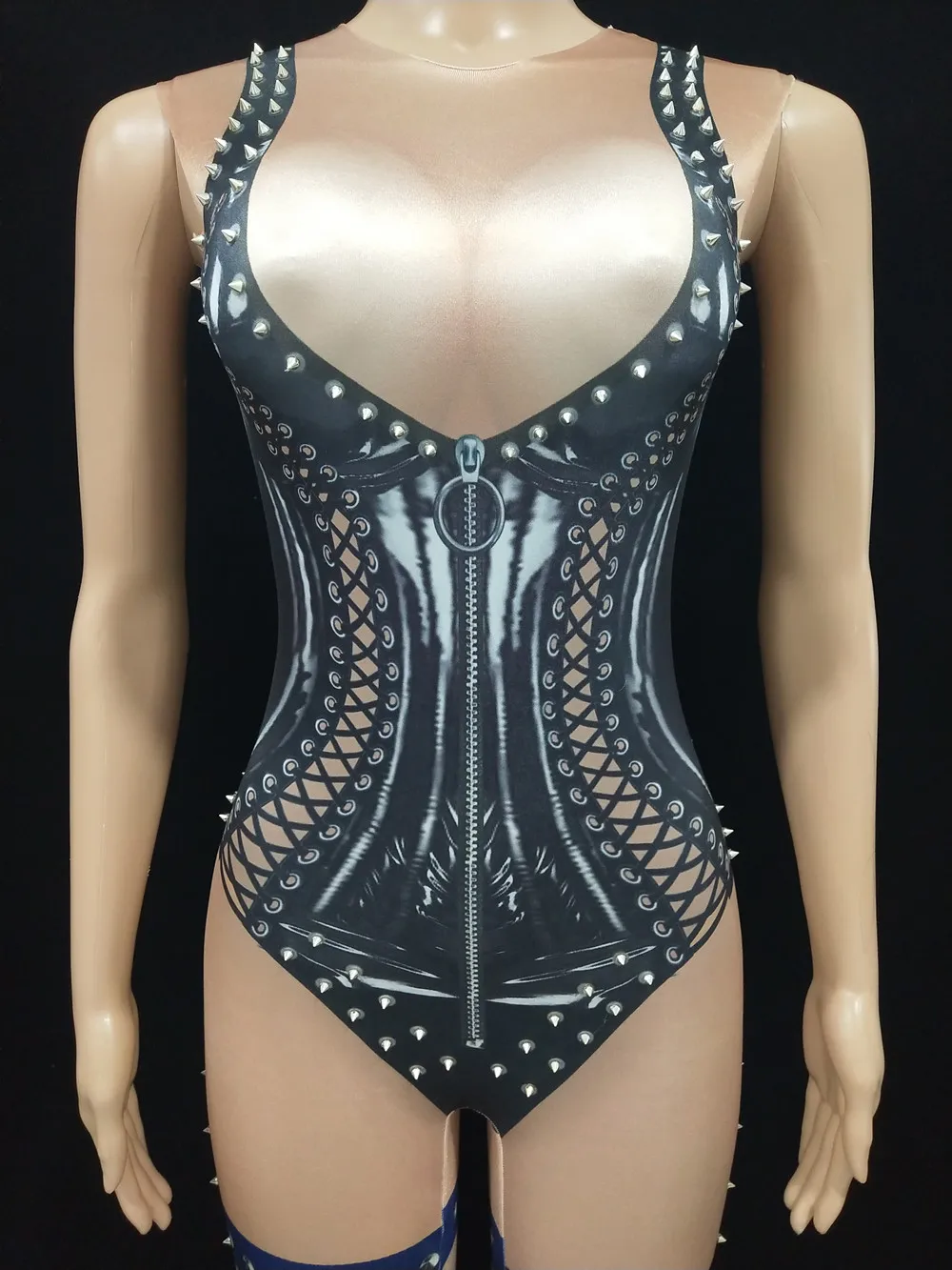 المرأة بذلة مثير مرحلة الأداء برشام الجوارب ملهى ليلي بار راقصة القطب الرقص زي مطاطا نحيل يوتار #4