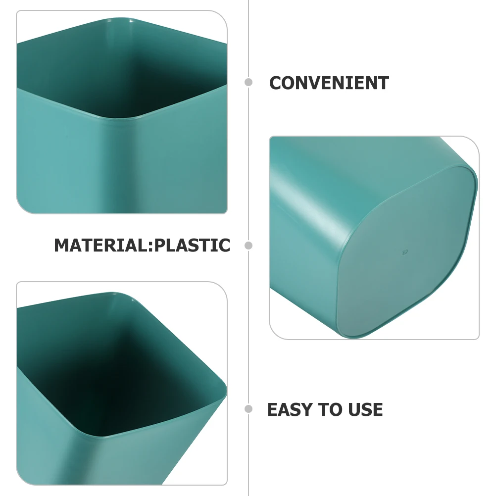 

2 Pcs Square Trash Can Waste Baskets for Home Paper Office Garbage Cans Bathroom Container