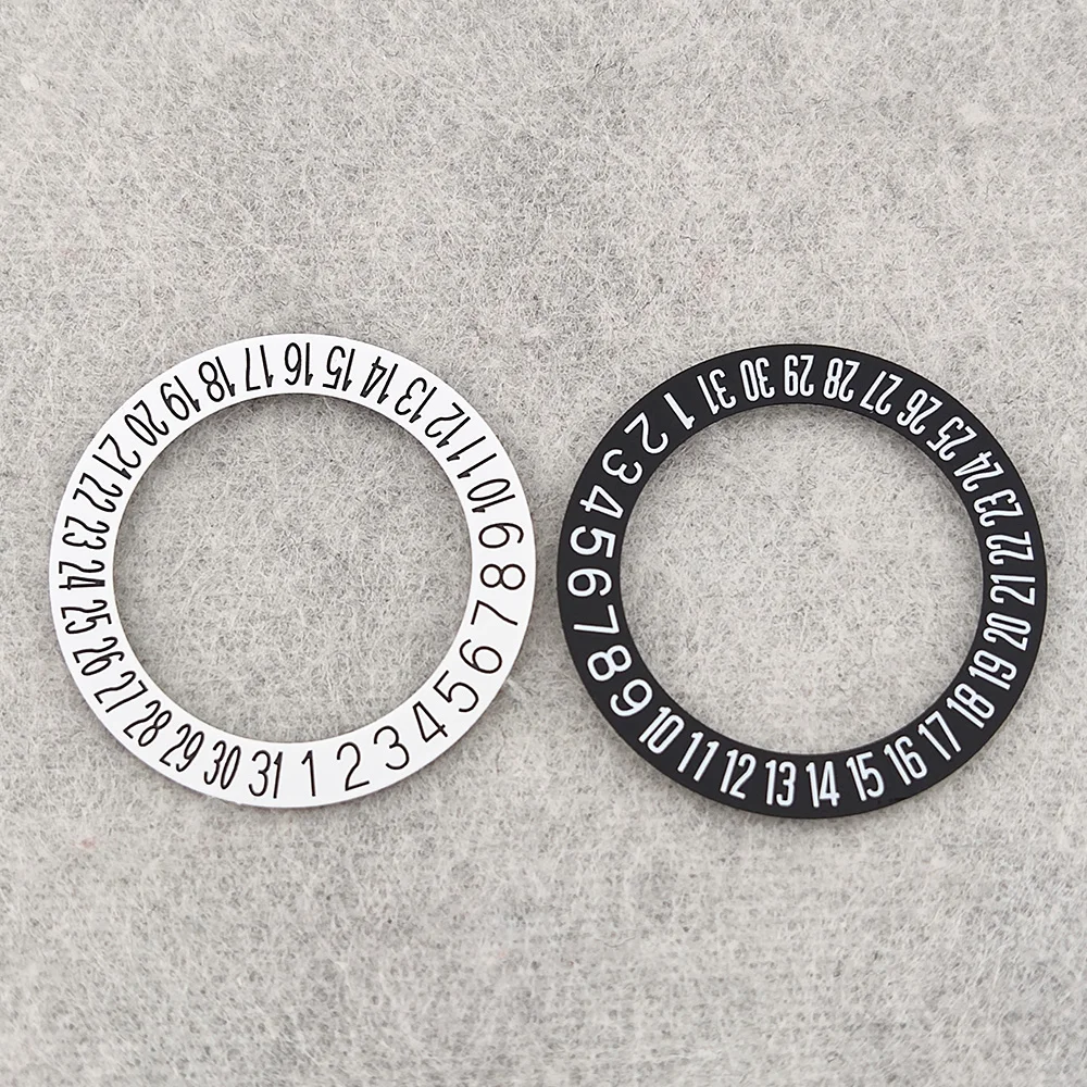 NH35 الملونة عجلة التاريخ التصحيح أبيض أسود خلفية استبدال تاريخ القرص 6H صالح لحركة NH34 NH35A NH36A