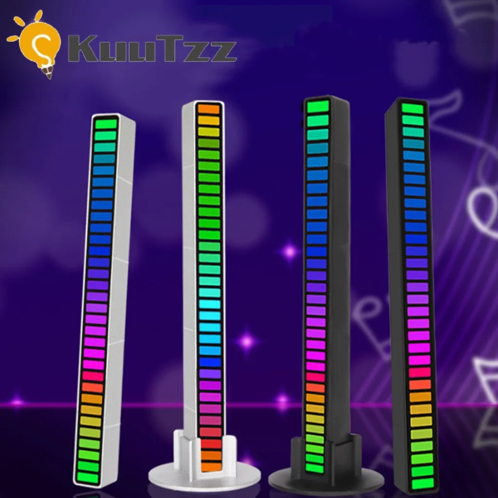 LED Strip Light com Música Controle de Som, Lâmpada Ambiente, Luzes Noturnas, Pickup Rhythm, Atmosfera, Bar, Carro, Quarto, TV, Jogos, Decoração RGB