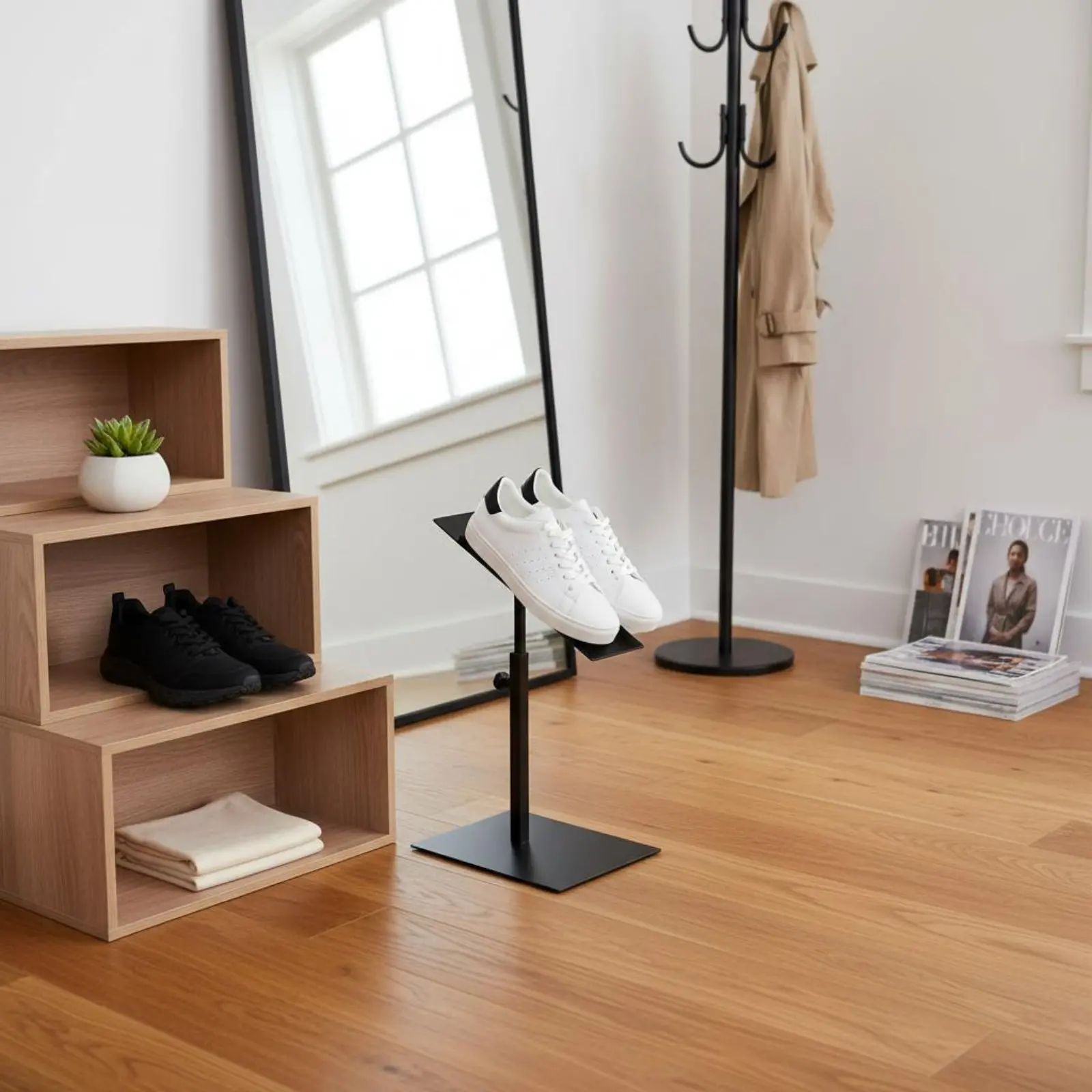 Shoe Display Stand Long-Lasting High Heel Display Rack Shoe Rack Stand Easy to Clean Adjustable Height for Shop Window