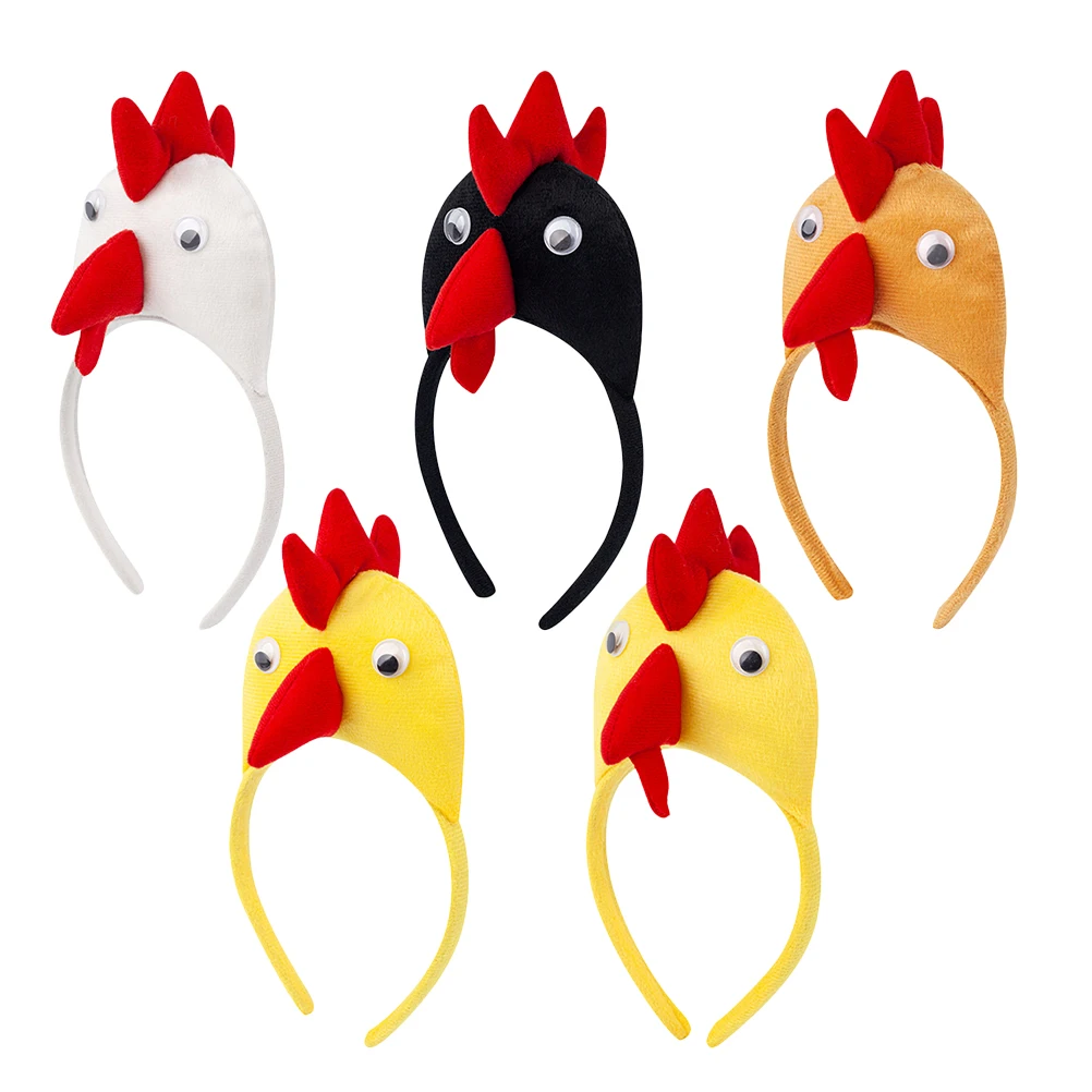 

5pcs Party Headband Hair Accessories Carnival Ladies Chicken Costume Soft Various Colors Designs Hairstyles