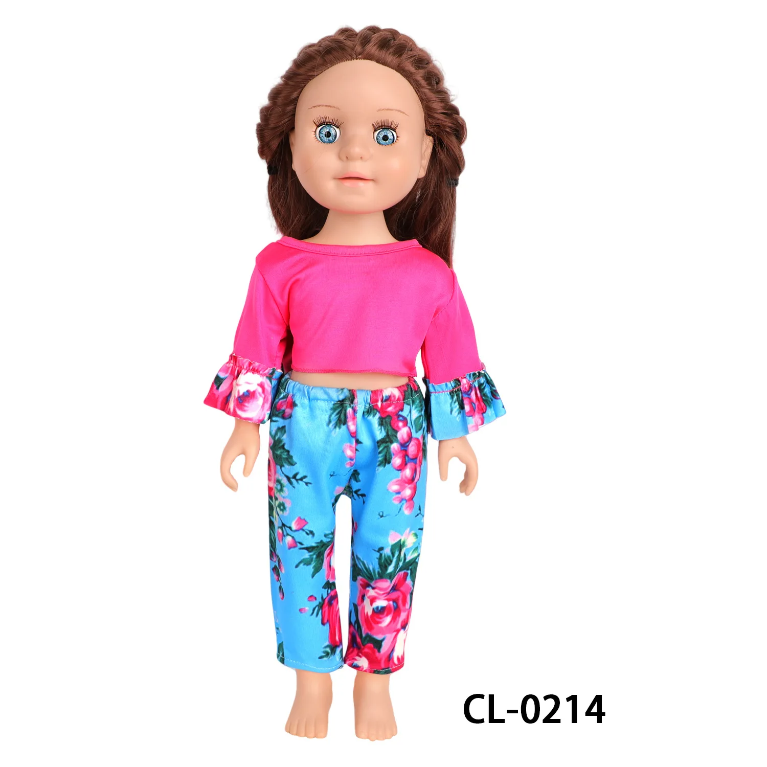 18-inch Doll New Yoga Floral Skirt Accessories Rebirth Doll Summer Sports Cartoon Printing Cute Fashion Decorative Clothing