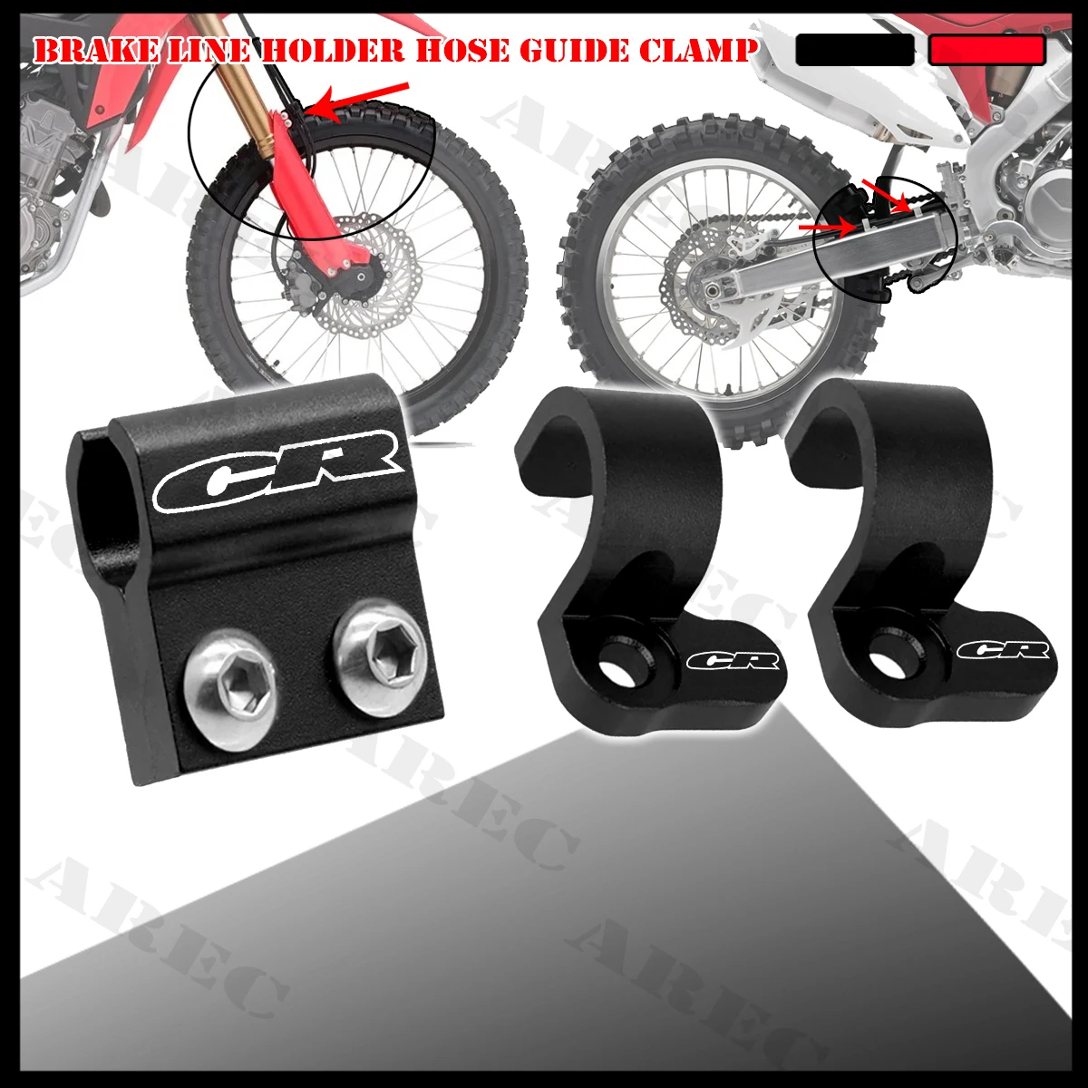 Для Honda CR80R CR85R 1998-2007 CR 80 85 Мотокросс передний и задний тормозной шланг, направляющий зажим, держатель, крепежные зажимы