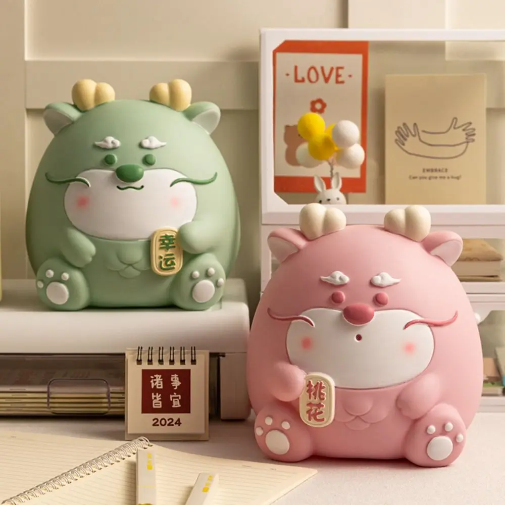 Creative Coin Bank Adorable Dragon Vinyl Drop Cartoon Piggy Bank Large Capacity Resistant Money Saving Jar Boys