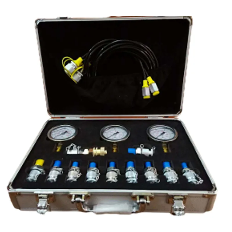 

25-60MPa Hydraulic Pressure Test Kit with 3 Pressure gauge 3 Test hose 10 Test coupling 1 Quick connector