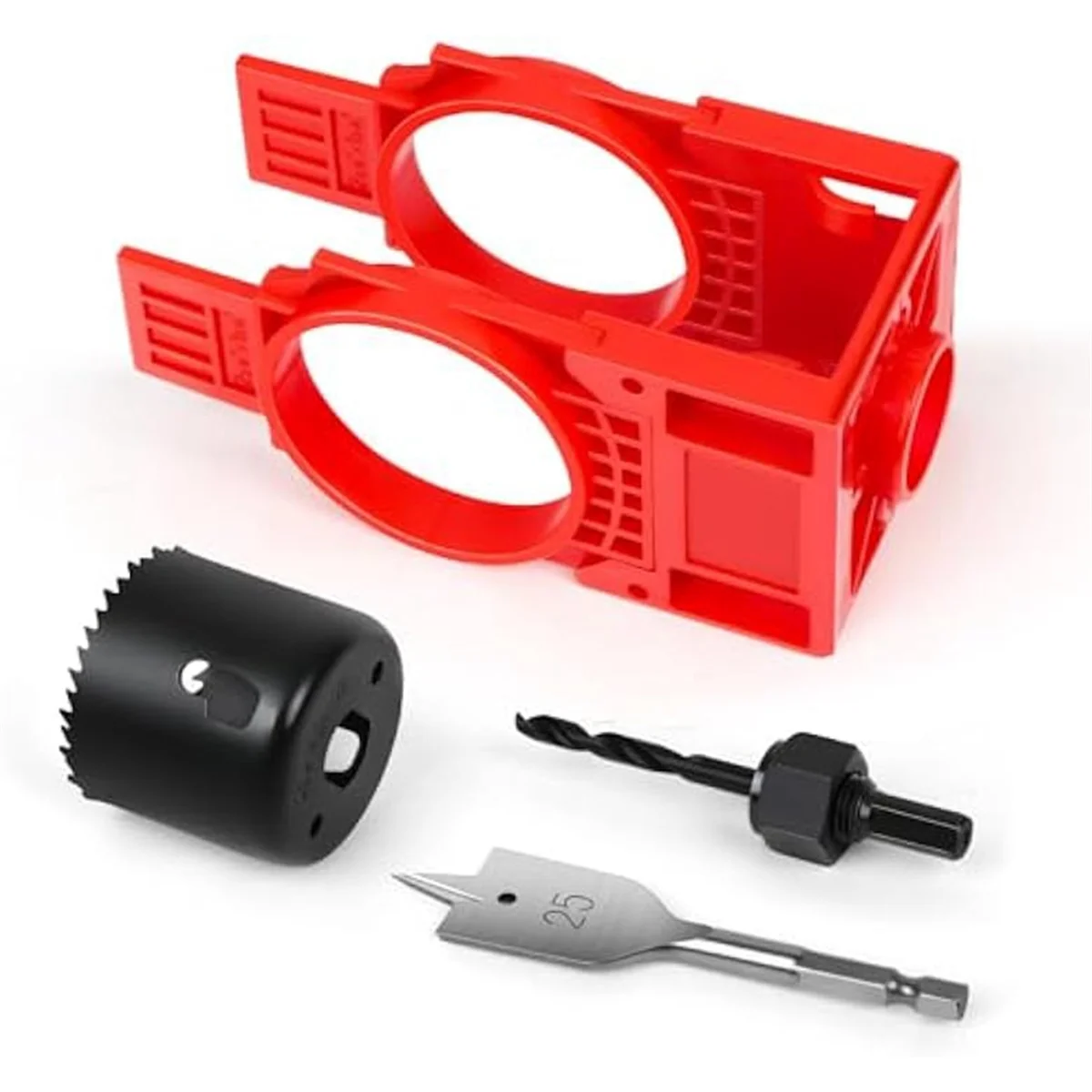 Door Lock Installation Kit,Door Hole Drilling Kit for Deadbolts and Locksets with Guide Template, Door Lock Hole Saw