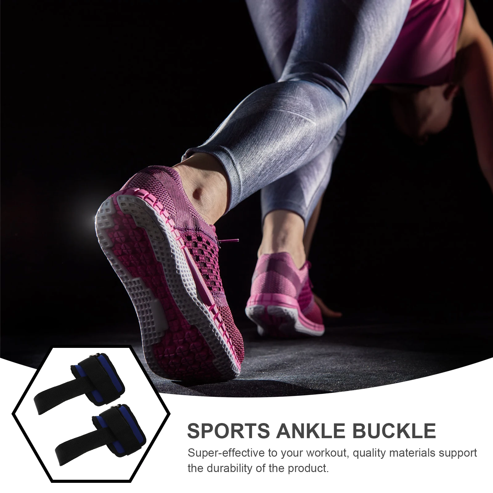 

Ankle Strap Fitness Accessory Blue Bag Workout B Protector SBR Ring Durable Practical Leg Movement Focus Small Size Storage