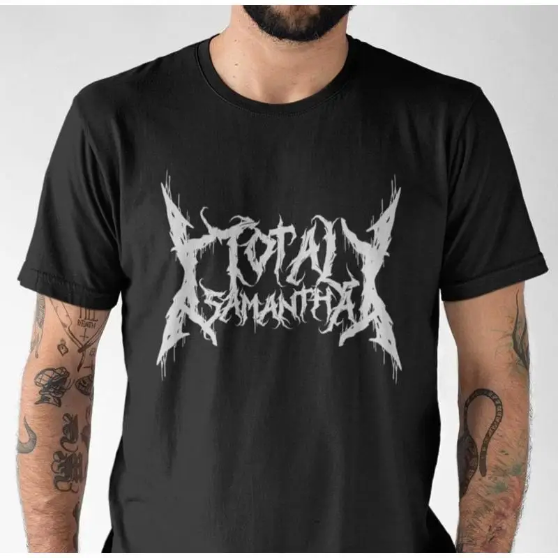 

Total Samantha T Shirt Heavy Metal Lothario Death Black Funny Parody Band Top