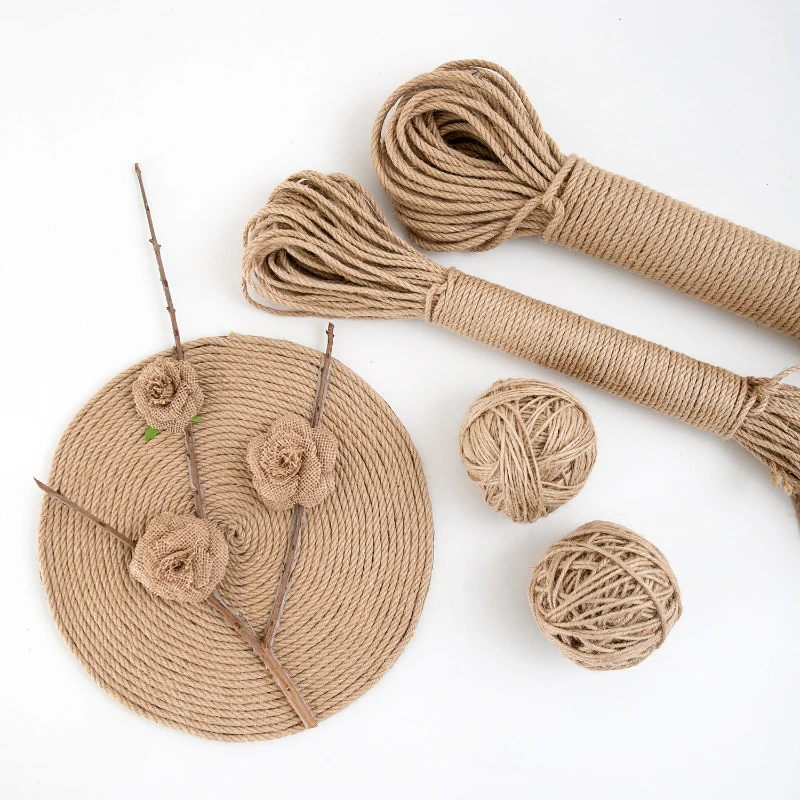 10mm handicraft carpet Natural hemp rope jute rope handicraft preparation decorative rope thick