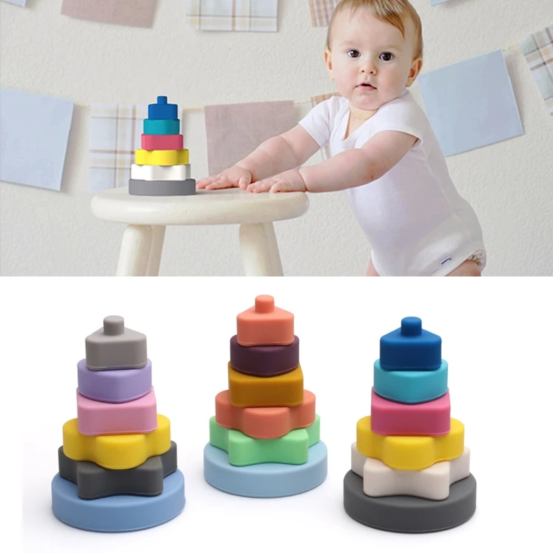 Squeezable Toy Stacker Tower for