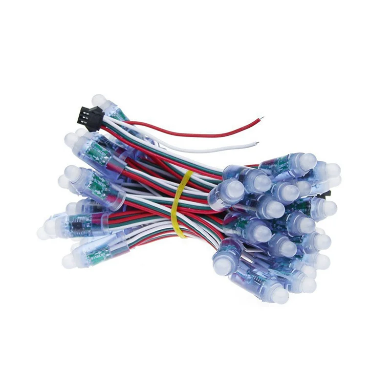 Hot-2500Pcs 12Mm WS2811 Full Color LED Pixel Light Module DC5V IP68 Waterproof RGB 2811 1903 IC Digital LED Christmas Light