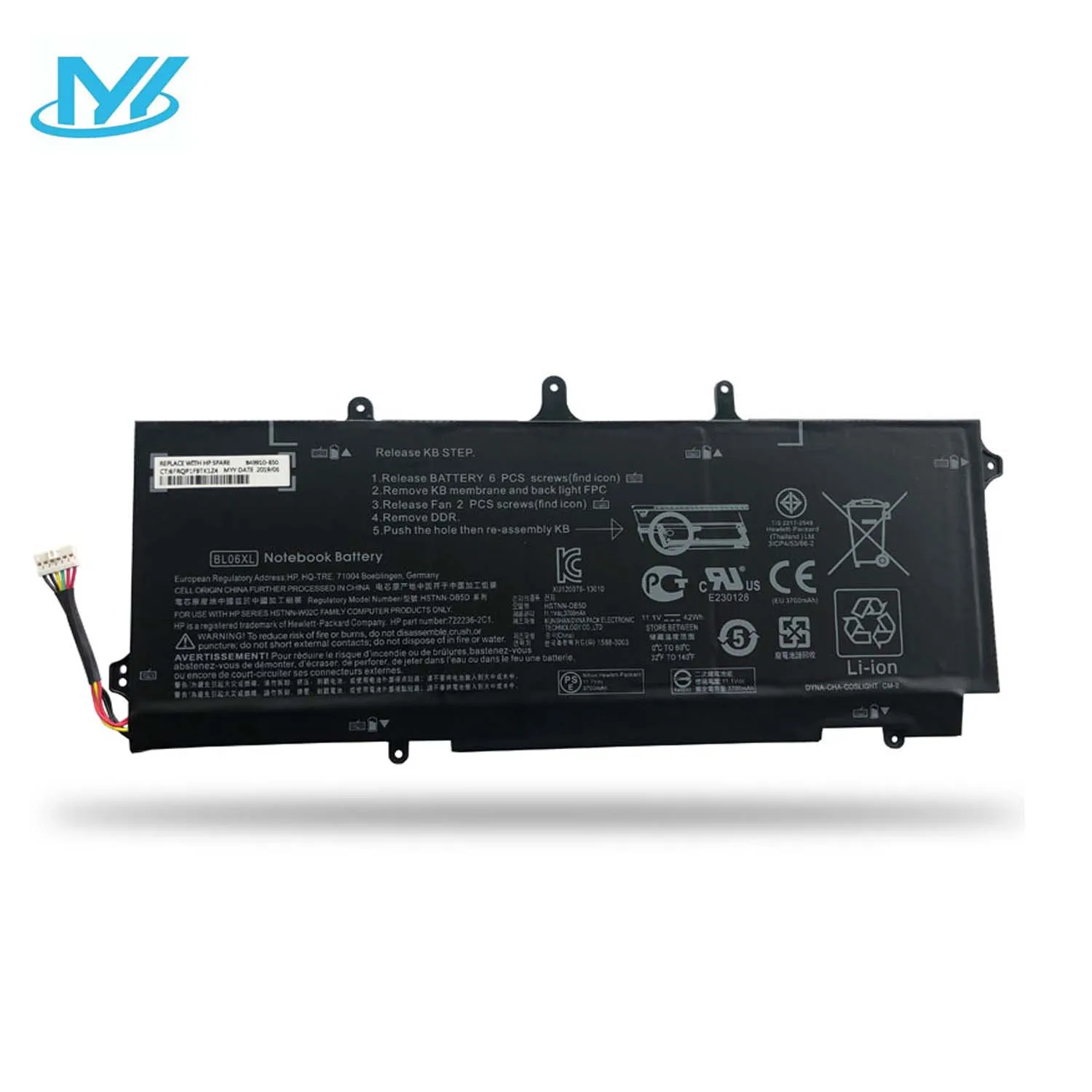 BL06XL Bateria Compatível para HP EliteBook Folio 1040 G0 G1 G2, HSTNN-DB5D IB5D W02C 722236-171 1C1 271 2C1 722297-001 F450C