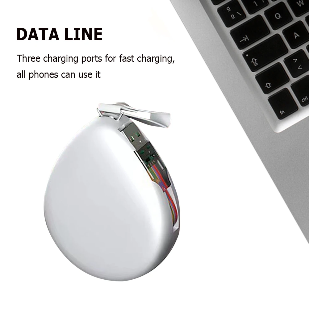 3 IN 1 Retractable Type C Micro USB Lightning Cable for  Xiaomi Samsung Huawei  Mobile Phone Charging Charger Data