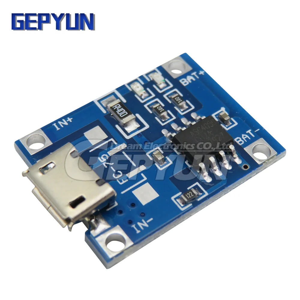 5pcs 5V 1A Micro USB 18650 Lithium Battery Charging Board Charger Module Without Protection TP4056