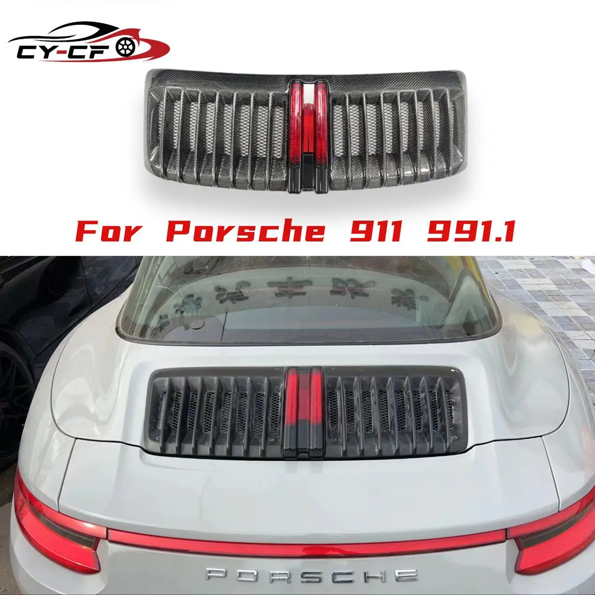 

Car Trunk Grille for Porsche 911 991.1 changed to 992 Rear Radiator Grille Body kit Car Accessories