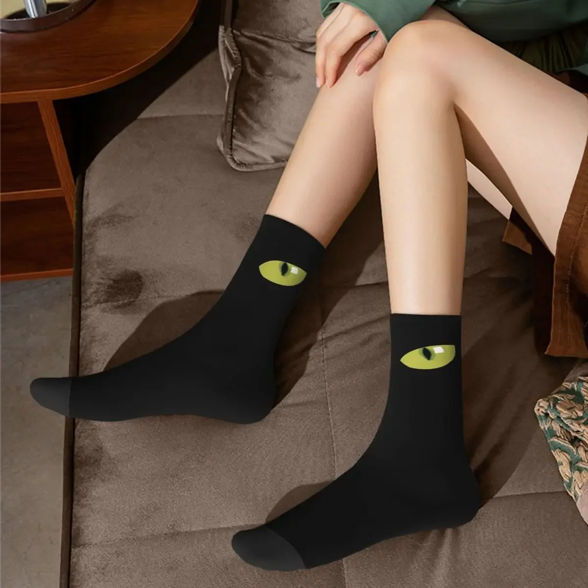 Calcetines de ojo de gato para hombre y mujer, medias largas de alta calidad, estilo Harajuku, accesorios para todas las estaciones, regalo de cumpleaños