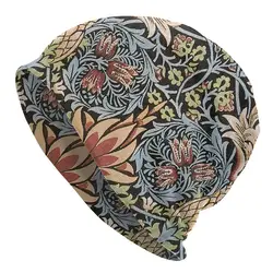 Custom Bonnet Winter Warm Knitting Hat William Morris-Wallpaper By William Morris Skullies Beanies Adult Beanie Hats Ski Cap