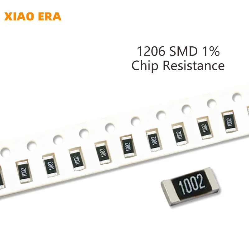 100Pcs 1206 SMD Resistor Kit 1% Tolerance 30.1K-22M 15M 20M 22M 33K 36K 39K 43K 10 Ohm Electronic Components DIY Assorted Set