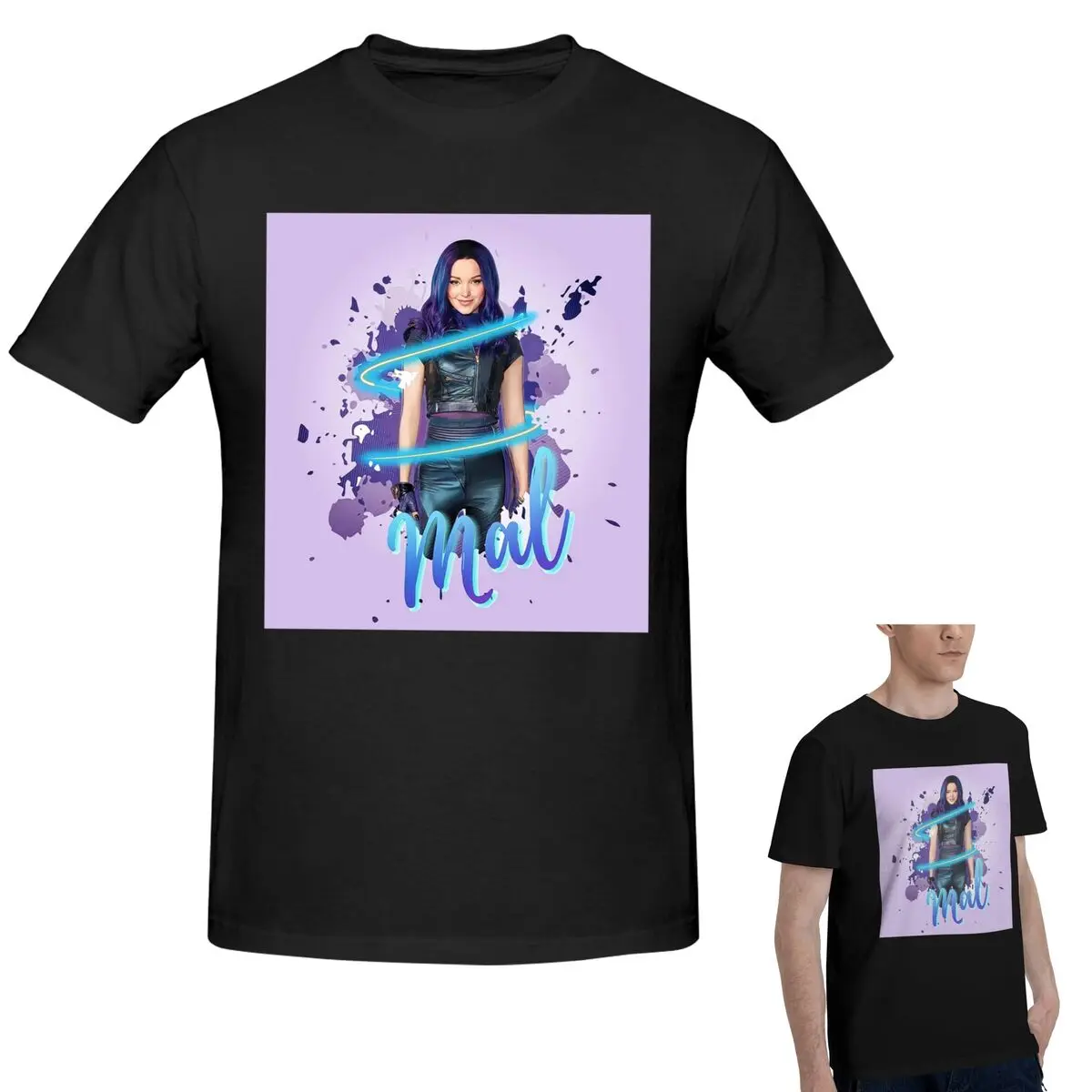 

100% Cotton Mal - Descendants 3 T-Shirt Men's Classic Oversized T Shirt Men Crew Neck Summer Shirts Tops S-6XL