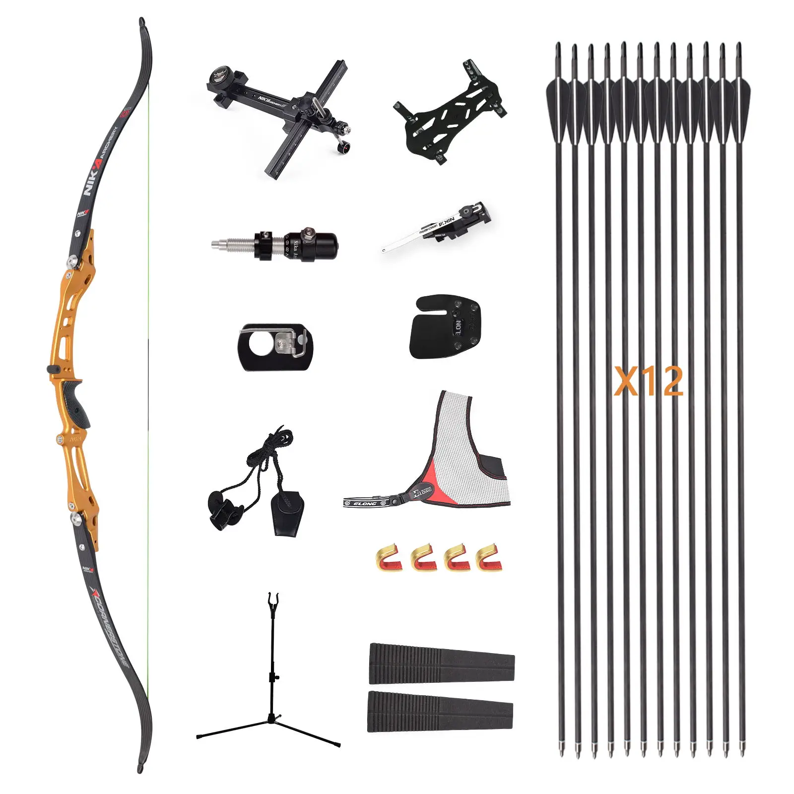 

Nika Archery Professional Competition ILF Набор изогнутых луков и стрел Оборудование для стрельбы из лука Набор луков