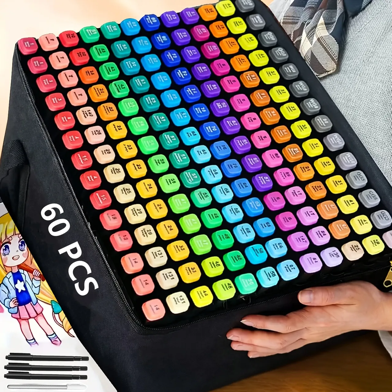 Dual Tip Alcohol Based Art Markers, Alcohol Marker Pens, Art Set Drawing Markers Pen, Perfect for Adult Coloring Books Sketching And Card Making, Teens, Mother'S Day And Christmas Gifts