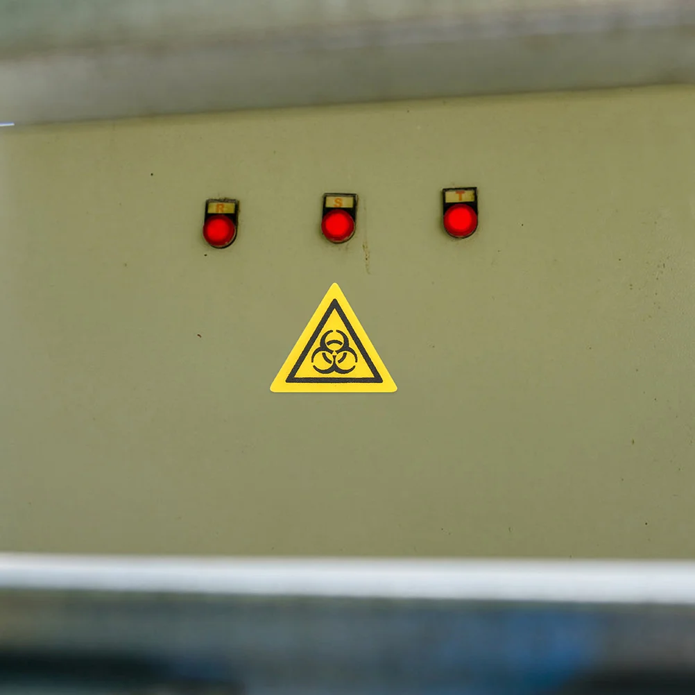8 Stück Labs Biosafety Caution Label Sign Aufkleber Biological Hazard Risk Warning Neutral Marking