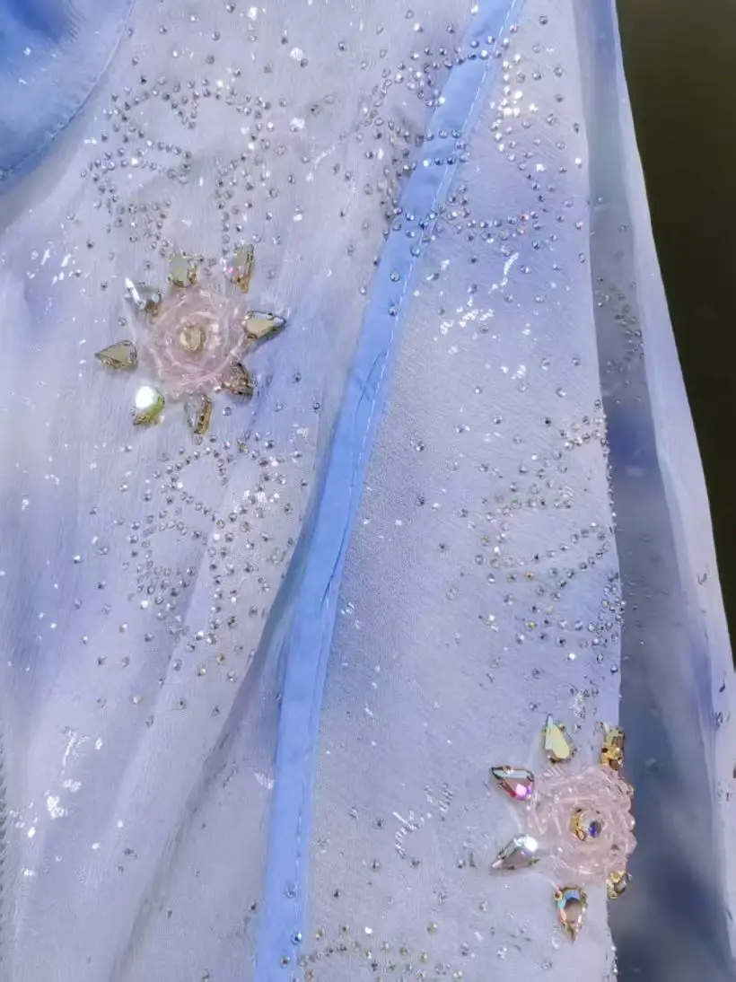 Bling Strass Frauen Mit Kapuze Frühling Sommer Lose Beiläufige Zipper Sonnenschutz Shirts Blusen Erfrischende Blaue Dünne Oberbekleidung Tops