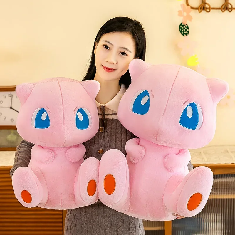 35/45CM Pokemon Mew Plush Cute Huge Toys Pink Mew Anime Doll Cute Stuffed Plushie Cartoon Decoration Birthday Gift for Girls