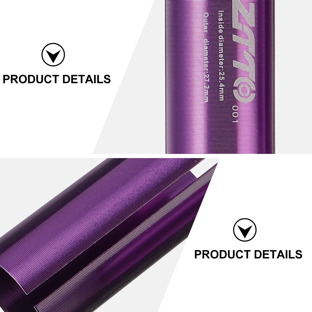 

2Pcs Seatpost Reducer Shim 25.4mm to 27.2mm Aluminum Alloy Seatpost Tube Adapter for Road Bike Accessories Replacement