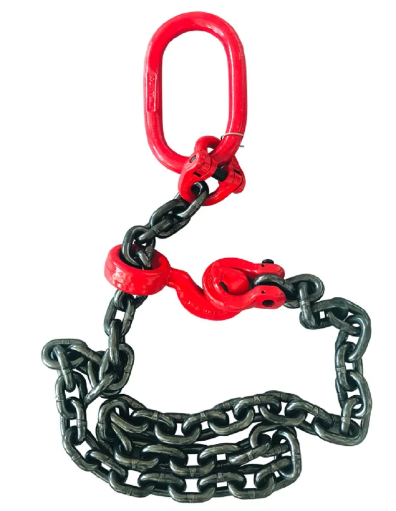 2Ton—5Tonx2M-6M 1-leg tow tool for rebar unloading mold connection die forged hook crane, lifter